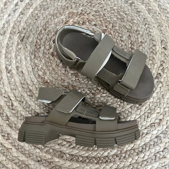 GANNI Recycled Rubber Trekking Sandals US Women’s 6 - Picture 1 of 8
